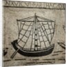 Roman ship goods - Pavement mosaic by Anonymous