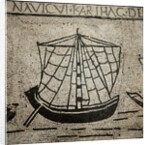 Roman ship goods - Pavement mosaic by Anonymous