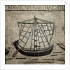 Roman ship goods - Pavement mosaic by Anonymous