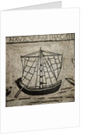 Roman ship goods - Pavement mosaic by Anonymous