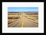 Long desert road stretching into the distance. by Anonymous