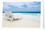 Idyllic beach scene in the Maldives by Anonymous