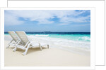 Idyllic beach scene in the Maldives by Anonymous
