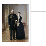 Portrait of Tsar Alexander III of Russia with his wife Maria Fedorovna by Ivan Nikolaevich Kramskoi