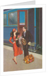 Twenties Couple on Train Platform by Anonymous