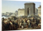 Fight at the Porte Saint Denis, 28 July 1830 by Hippolyte Lecomte