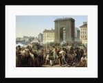 Fight at the Porte Saint Denis, 28 July 1830 by Hippolyte Lecomte