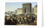 Fight at the Porte Saint Denis, 28 July 1830 by Hippolyte Lecomte