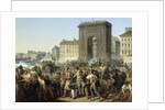 Fight at the Porte Saint Denis, 28 July 1830 by Hippolyte Lecomte