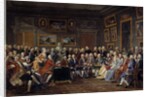 The salon of litterature at Madame Geoffrin's mansion by Anonymous
