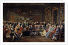 The salon of litterature at Madame Geoffrin's mansion by Anonymous