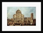The procession of the Doge of Venice at the Church of San Zaccaria by Francesco Guardi