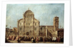 The procession of the Doge of Venice at the Church of San Zaccaria by Francesco Guardi