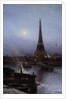 Eiffel Tower at Night, 1889 by Alexei Petrovich Bogoliouboff