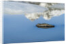 Rock with sky reflected in water. by Anonymous