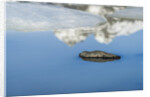 Rock with sky reflected in water. by Anonymous