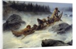 The Duke of Orleans riding dawn the great rapid Eijampaika by Francois Auguste Biard
