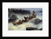 The Duke of Orleans riding dawn the great rapid Eijampaika by Francois Auguste Biard