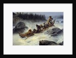 The Duke of Orleans riding dawn the great rapid Eijampaika by Francois Auguste Biard