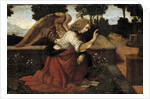 Detail of Gabriel from The Annunciation by Lorenzo di Credi