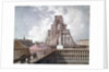 Erection of Alexander I column on the square in front of the Winter Palace by Anonymous