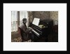 Young man playing the piano by Gustave Caillebotte