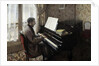 Young man playing the piano by Gustave Caillebotte