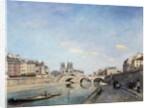 View of the banks of the Seine and Notre Dame Cathedral in Paris by Johan Barthold Jongkind