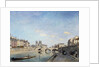 View of the banks of the Seine and Notre Dame Cathedral in Paris by Johan Barthold Jongkind