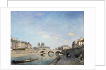 View of the banks of the Seine and Notre Dame Cathedral in Paris by Johan Barthold Jongkind