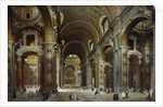 Melchior de Polignac visiting St. Peter's Basilica in Rome by Giovanni Paolo Pannini