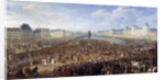 King Louis XIV in triumphal carriage crossing the Pont Neuf in Paris by Adam Frans van der Meulen