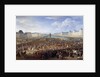 King Louis XIV in triumphal carriage crossing the Pont Neuf in Paris by Adam Frans van der Meulen