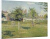 Woman in a Meadow at Eragny by Camille Pissarro