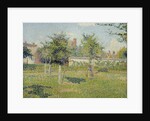 Woman in a Meadow at Eragny by Camille Pissarro