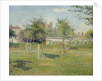 Woman in a Meadow at Eragny by Camille Pissarro