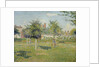 Woman in a Meadow at Eragny by Camille Pissarro
