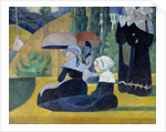 Breton women with umbrellas by Emile Bernard