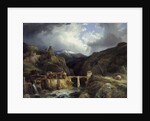 Village and bridge of Crevola on the Simplon road by Jean Charles Joseph Remond