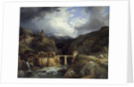 Village and bridge of Crevola on the Simplon road by Jean Charles Joseph Remond