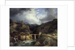 Village and bridge of Crevola on the Simplon road by Jean Charles Joseph Remond