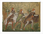 Magi Kings being guided by a star - mosaic Basilica of Sant'Apollinare Nuovo Ravenna by Anonymous