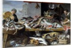 Fish merchants at their stalls by Frans Snyders