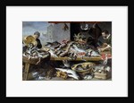Fish merchants at their stalls by Frans Snyders