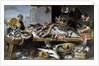 Fish merchants at their stalls by Frans Snyders