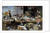 Fish merchants at their stalls by Frans Snyders