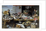 Fish merchants at their stalls by Frans Snyders