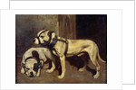Bulldog and Scottish terrier by Alexandre Gabriel Decamps