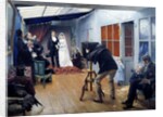 Wedding party at the photographer's studio - by Dagnan Bouveret