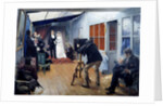 Wedding party at the photographer's studio - by Dagnan Bouveret